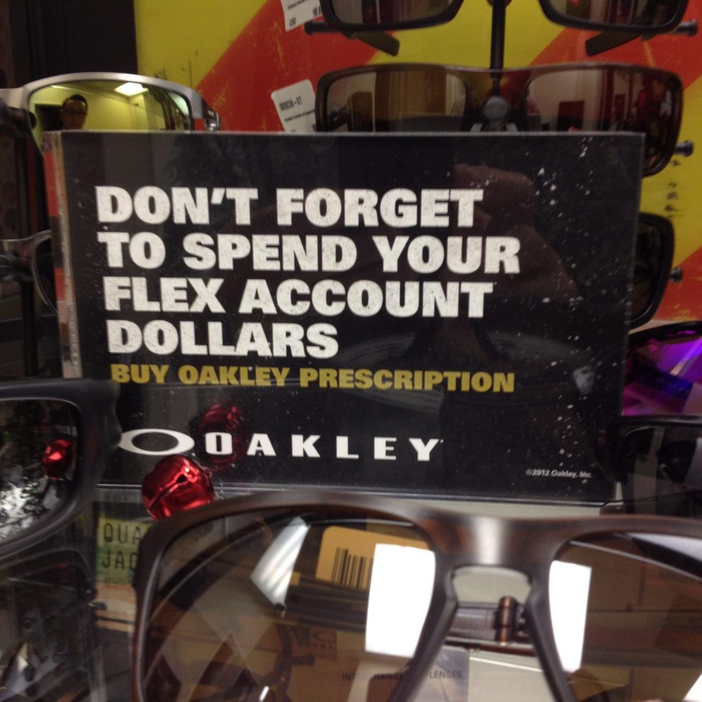 Don't forget to spend your flex account dollars. Buy Oakley prescription.
