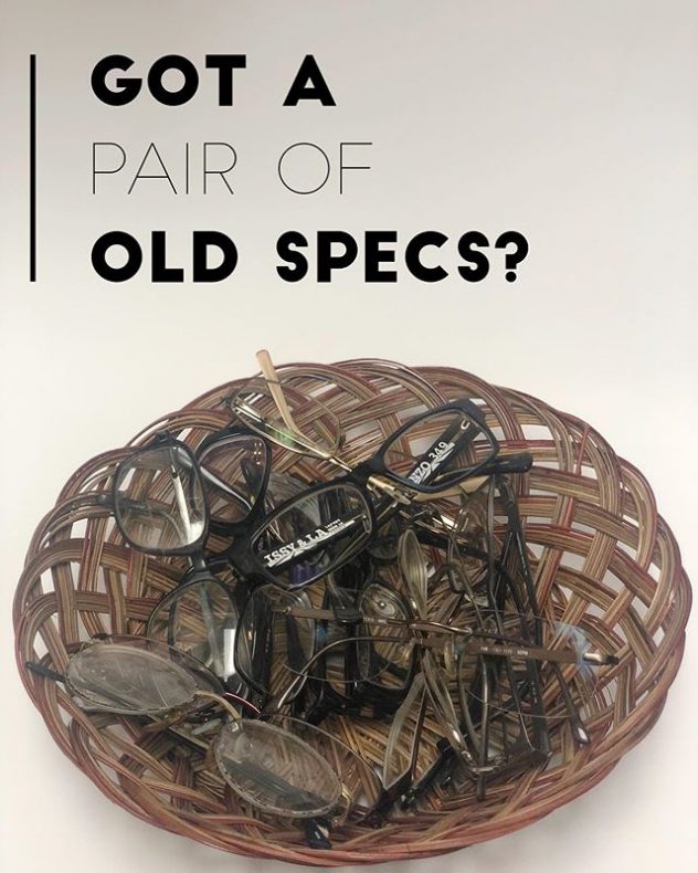 Donate your old eyeglasses.
