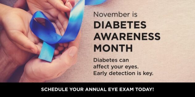November is Diabetes Awareness Month. Diabetes can affect your eyes . 